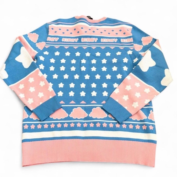 Kirby Intarsia Holiday Sweater Nintendo Unisex Boxlunch Exlusive Size M - Picture 2 of 6